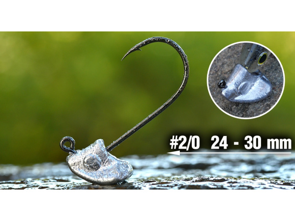 Red Bass - Neváznoucí jigová hlavička StandUp Pro Sickle, vel. 2/0, bal. 5ks