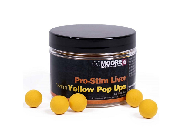 CC Moore - POP UPS Pro-Stim Liver, 14mm, 45ks, Yellow
