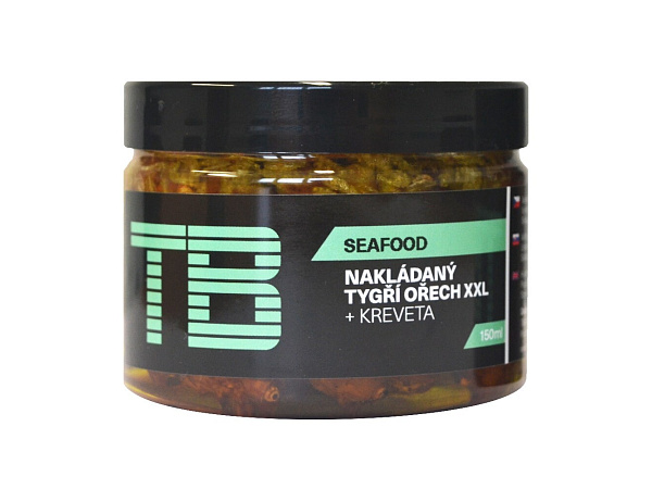 TB Baits - Nakládaný Tygří Ořech XXL + Kreveta 150 ml - Seafood