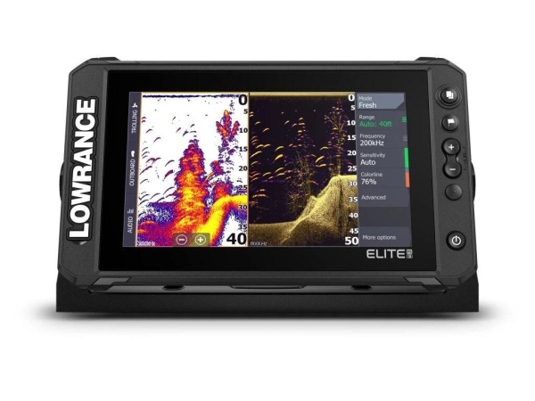 Lowrance - Sonar Elite FS 9 bez sondy + baterie 12V/7Ah + nabíječka Geti 6A 12V