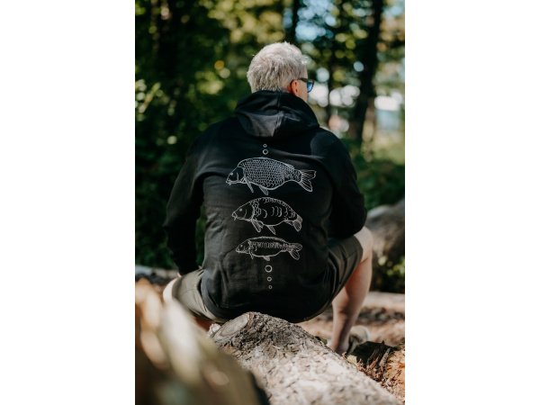 Giants fishing Giants Fishing Mikina pánská černá Tři kapři