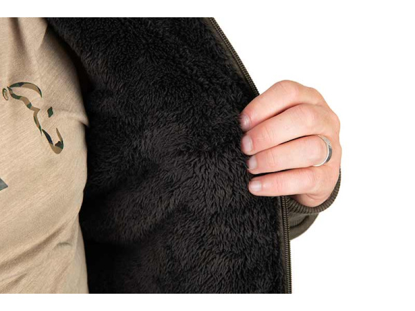 Fox Collection Sherpa Jacket Green & Black