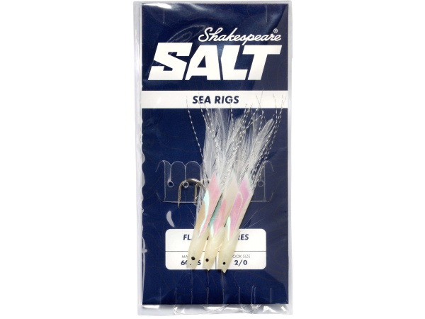 Shakespeare - Návazec Flat jack lures háček vel. 2/0 - 60lb - bílá