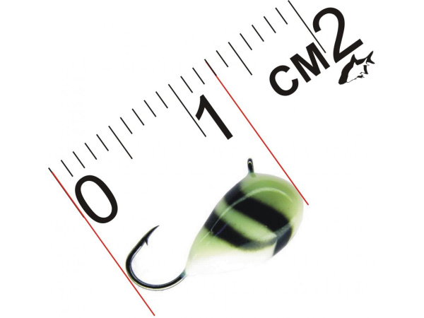 JAXON - Marmyška pruhovaná bílá 13mm - 1g