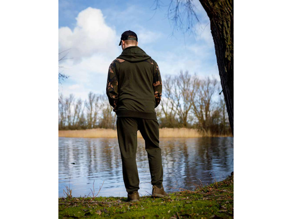 Fox LW Khaki/Camo Split Zip Hoody