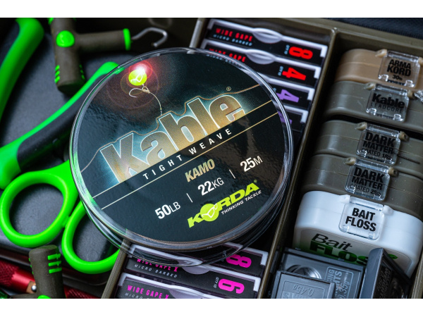 KORDA Olověná Šňůrka Kable Tight Weave 7 m Camo