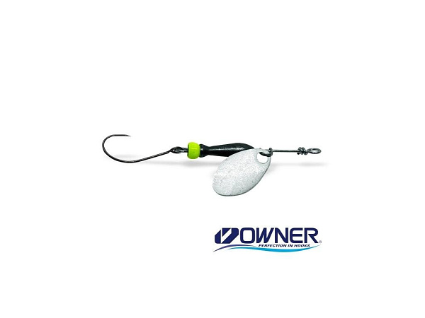 Jigovky.cz - Rotační třpytka Classic Barbless 00 - Silver (black/chartreuse body)