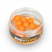 Mikbaits - Zig ultra plovoucí v dipu / 15mm -  Půlnoční Pomeranč