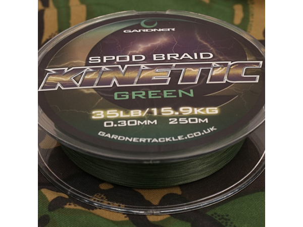 Gardner Splétaná šňůra Kinetic Spod Braid, 250m, 35lb (15.9kg) 0.30mm