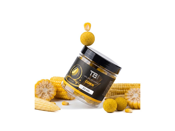 TB Baits Vyvážené Boilie Balanced + Atraktor Corn 100 g - 24 mm