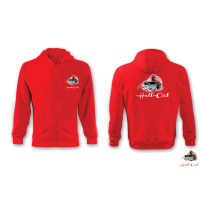 Hell-Cat - Mikina ze zipem červená - XXL