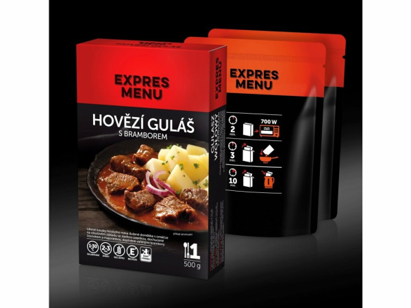 EXPRES MENU - Komplet menu Hovězí guláš s bramborem 500g