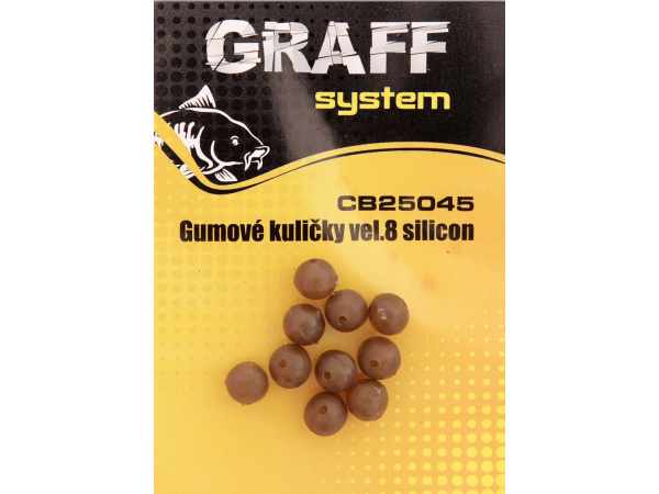 GRAFF - Gumové kuličky silikonové hnědé