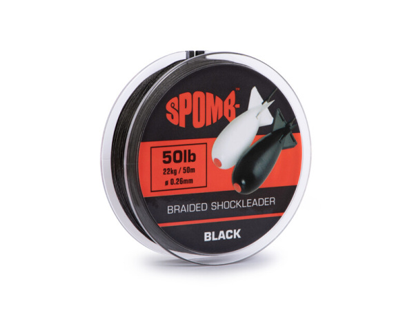 Spomb Braided leader 22kg / 50lb Black