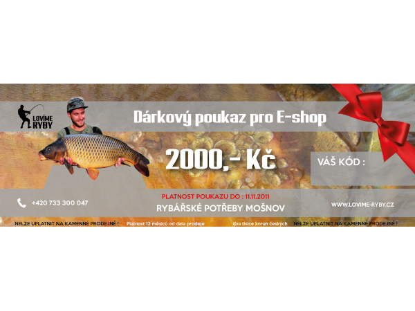 Dárkový poukaz E-shop 2000Kč