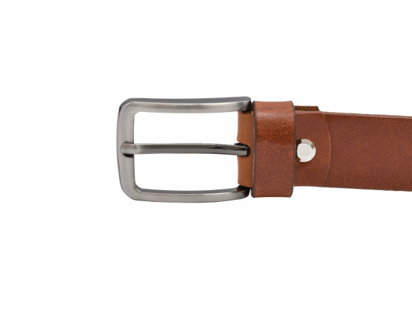 MERCUCIO - Pánský kožený opasek - koňak 120cm