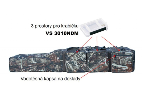 SURETTI - Pouzdro na pruty tříkomorové Camo 
