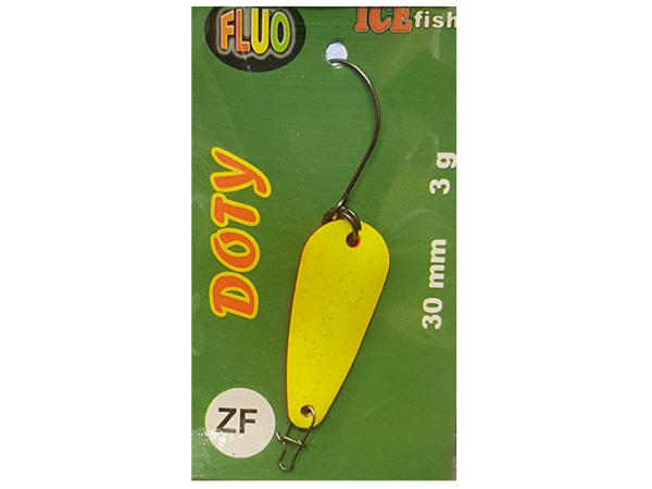 ICE Fish - Plandavka s jednoháčkem DOTY FLUO 3g / 3cm