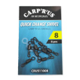 Carp'R'Us Obratlíky Quick Change Swivel - vel.8, 8ks