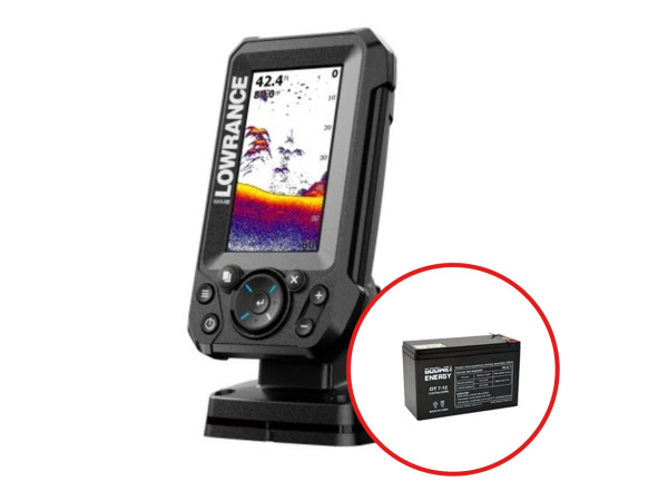 Lowrance - Sonar EAGLE 4X se sondou bullet + baterie 12V/7Ah