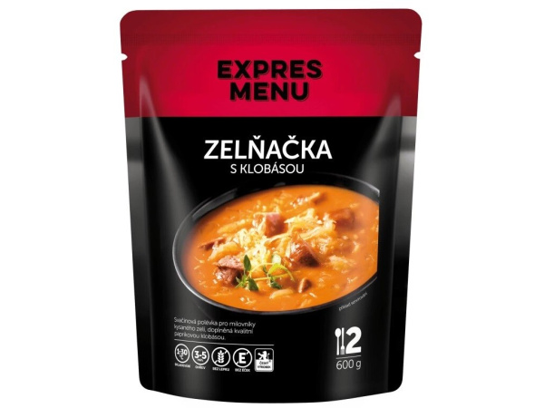 EXPRES MENU - Polévka Zelná s klobásou 600g
