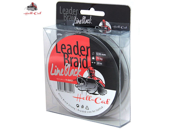 Hell-Cat Splétaná návazcová šňůra Leader Braid Line Black 20m|1.20mm/100kg