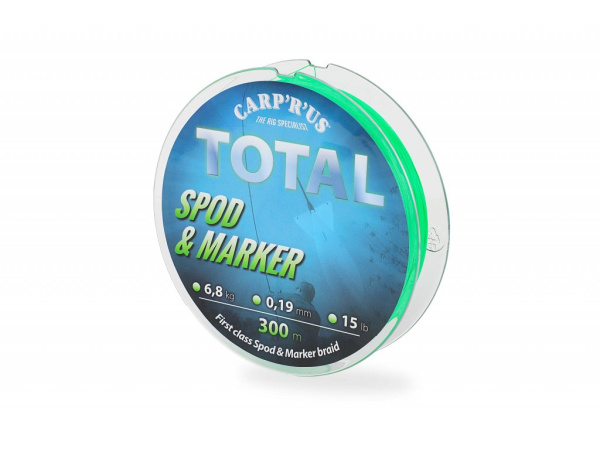 Carp´R´Us Carp´R´Us Total Spod/Marker Braid Fluo green 300m, 0,19mm, 6,8kg/15lb
