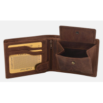 MERCUCIO - Peněženka tm. kůže - Pstruh embos