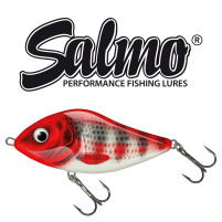 Salmo - Wobler Slider floating 7cm - Holo red head striper