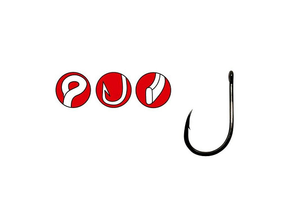 Gamakatsu - Háčky Power carp ring eye, vel. 16, bal. 10ks, NS black   