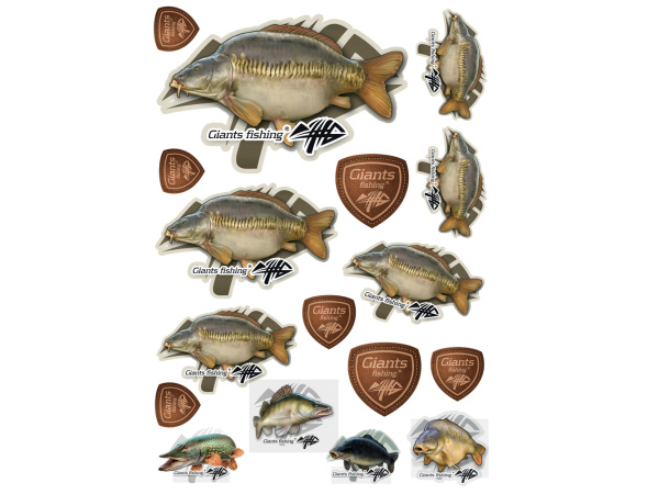 Giants fishing Mix nálepek Giants Fishing Kapr řádkáč ( 10ks )