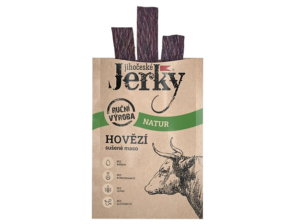 Jihočeké Jerky Hovězí Jerky Natur 20g