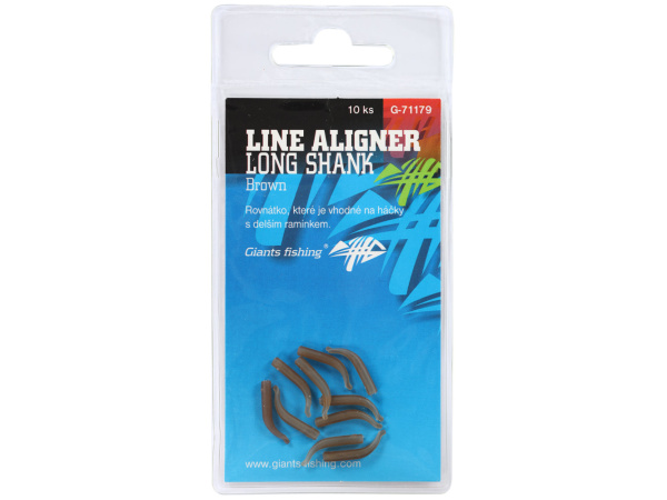 Giants fishing Rovnátka na háček Line Aligner shank Large brown