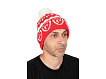 Fox Rage Red & White Bobble Hat