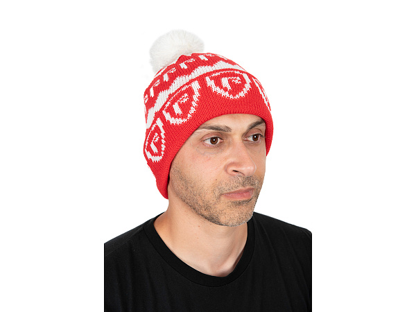 Fox Rage Red & White Bobble Hat