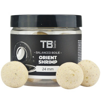 TB baits - Vyváľené Boilie Balanced White Edition + Atraktor Orient Shrimp, 100g, 24 mm