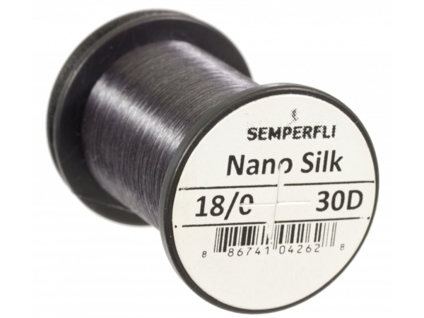 HANÁK - Vázací nit Semperfli Nano Silk 18/0 Hnědá, 100m