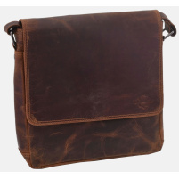 MERCUCIO - Pánské kožené crossbody - tmavěhnědá kůže hunter V 250910