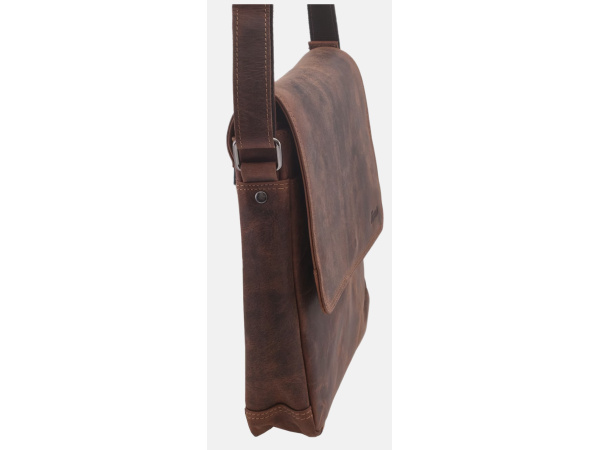 MERCUCIO - Pánské kožené crossbody - tmavěhnědá kůže hunter V 250910