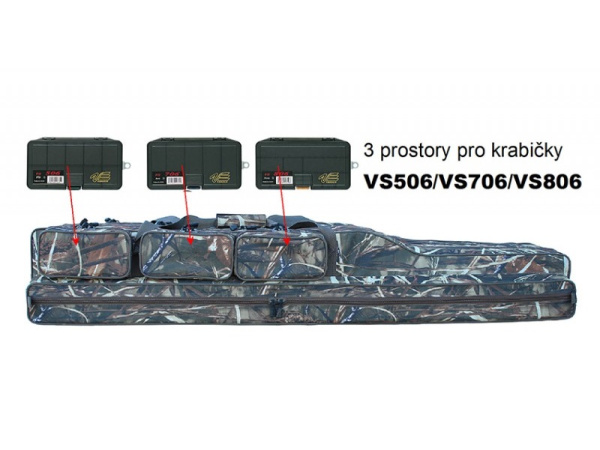 SURETTI - Pouzdro na pruty tříkomorové Camo 