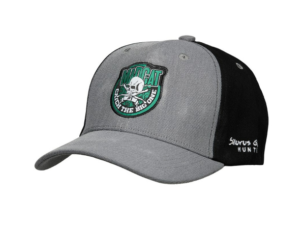 MADCAT - Kšiltovka Skull Badge, grey melange - VÝPRODEJ