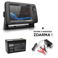 Lowrance - Echolot Reveal 7 + Sonda HDI 83/200 KHZ + Baterie a nabíječka ZDARMA