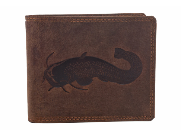 MERCUCIO - Set kožený opasek a kožená peněženka - vzor Sumec