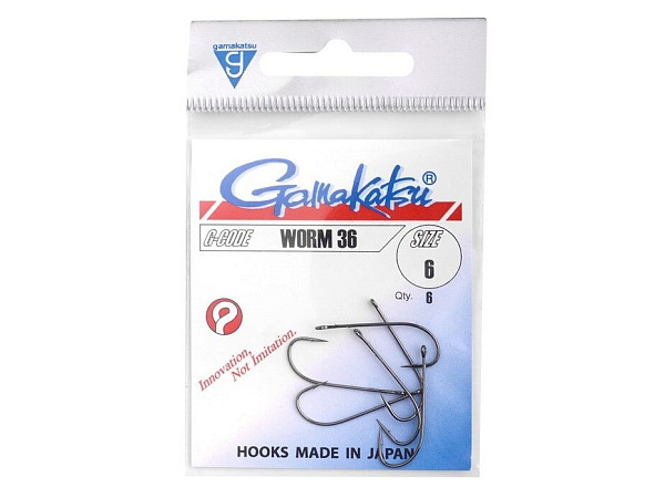 Gamakatsu Háčky Hook Worm 36 /0 (SPR) (Black)