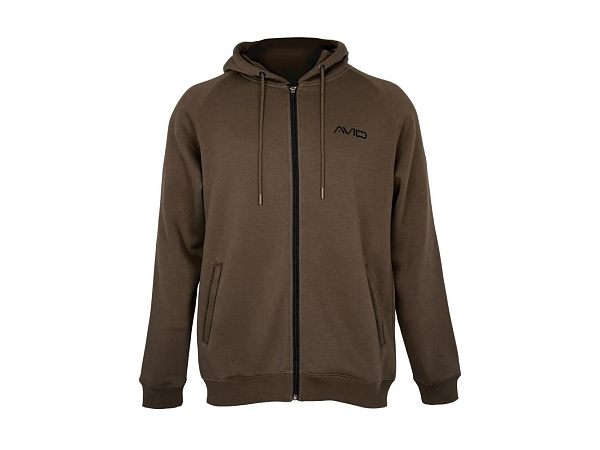 AVID CARP - Mikina Compound Zip Hoodie Brown