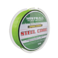 MISTRALL- Šňůrka s ocelovým jádrem Amundson Steel Core Green 0,11mm / 12,5kg / 5m 