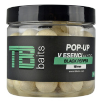 TB baits - Dipované Pop Up 16mm 65g - white black pepper + NHDC