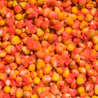 LK Baits IQ Method Feeder Corn 1kg Spicy Peach - VÝPRODEJ!