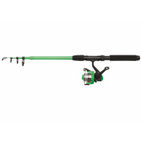 Kinetic - Little Viking Set prut+naviják Tele Combo 165cm 4-21g Green+Spin