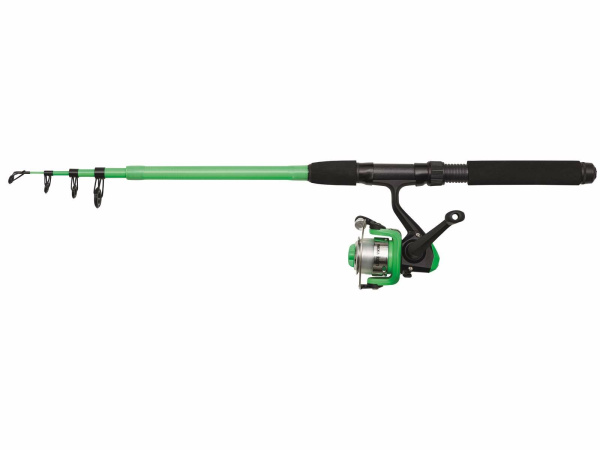 Kinetic - Little Viking Set prut+naviják Tele Combo 165cm 4-21g Green+Spin